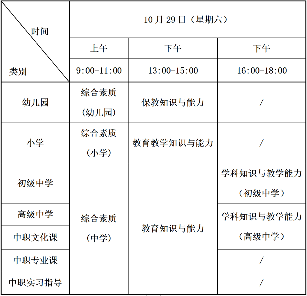 四川教师资格考试公告