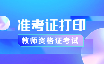 四川教师资格证准考证打印